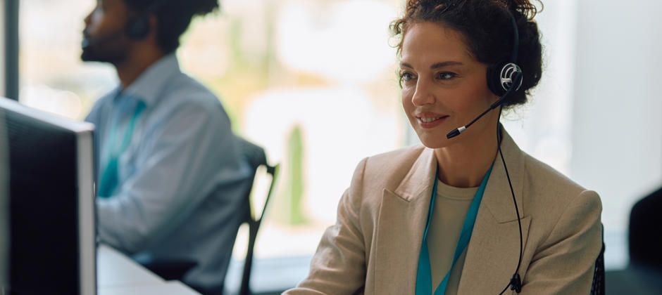 Smiling Customer Service Representative Working On 2026 03 16 03 27 57 Utc