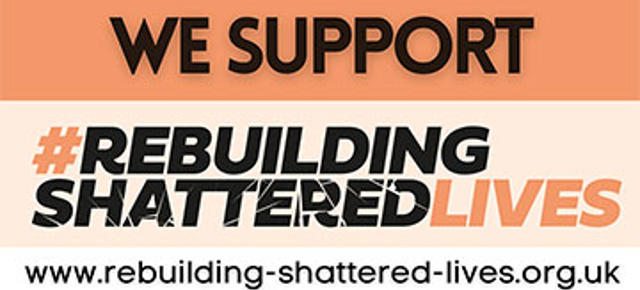 Small Banner We Support Rebuilding Shattered Lives