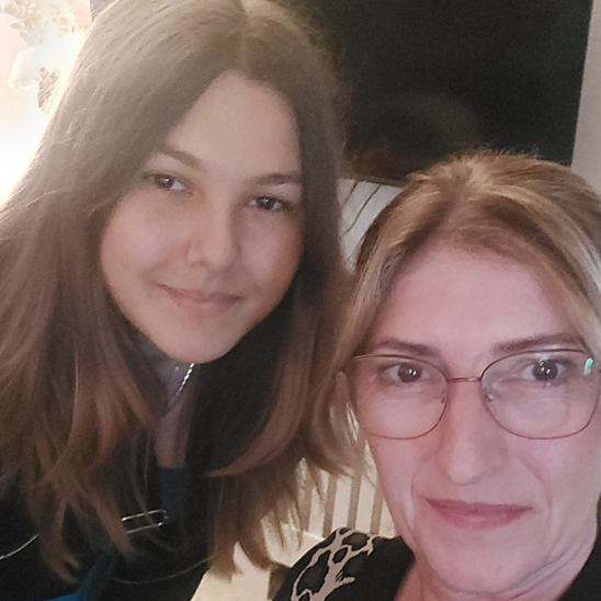 Amanda pictured with her daughter