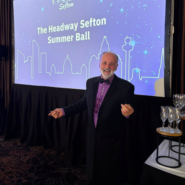 Broacaster Roy Sheppard donated his time as MC at the Headway Sefton Ball
