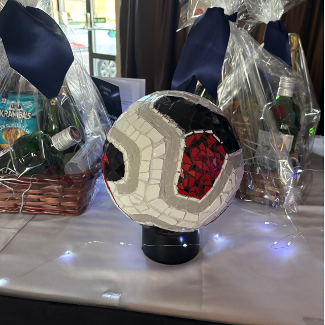 David O'Brien donated a mosaic football